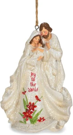 Roman Holy Family With Poinsettia Ornament -Toy Series Store vhmh2xqge0ewkz0wbvyq