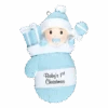Baby Boy In Mitten - Ornament