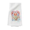 Embroidered Tea Towel - Heart