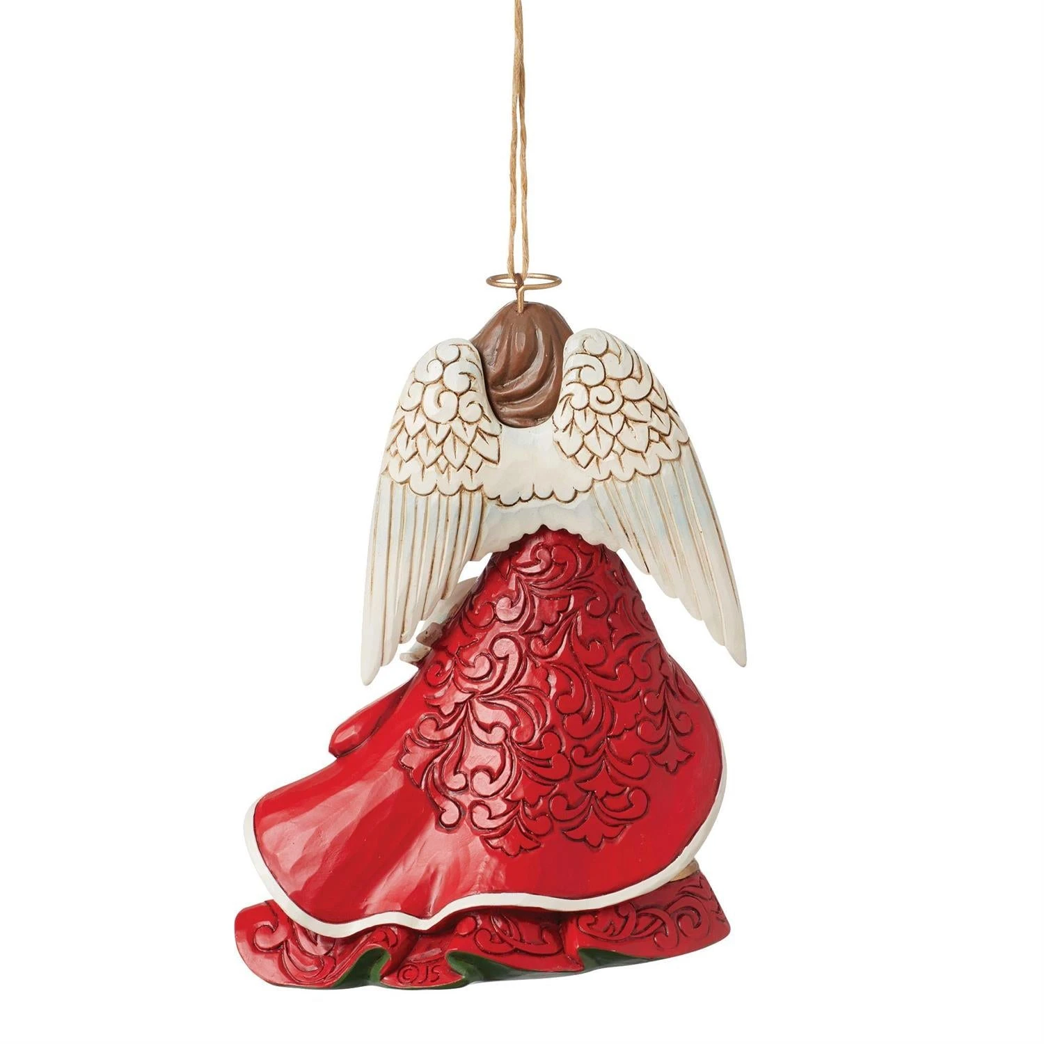 Christmas Poinsettia Angel Ornament 3 Christmas Poinsettia Angel Ornament - Image 3