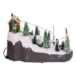 Kurt Adler Skiing Village With Motion - Music - Lights -Toy Series Store vqypuqo6i6kbzpuet6xg