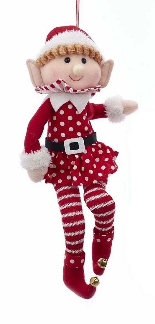 Kurt Adler Fabric 15 Inch Elf Ornament - Boy 4 Kurt Adler Fabric 15 Inch Elf Ornament - Boy - Image 4