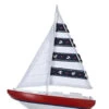 Kurt Adler Wooden Yacht W/Sails Ornament - Red