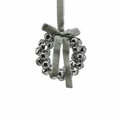 Decoris Silver Bell Wreath Ornament - 6 Inch