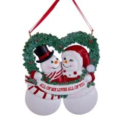Kurt Adler Snowman Couple Ornament - All Of Me Loves All Of You -Toy Series Store wovzfxzecvtezfscms7x