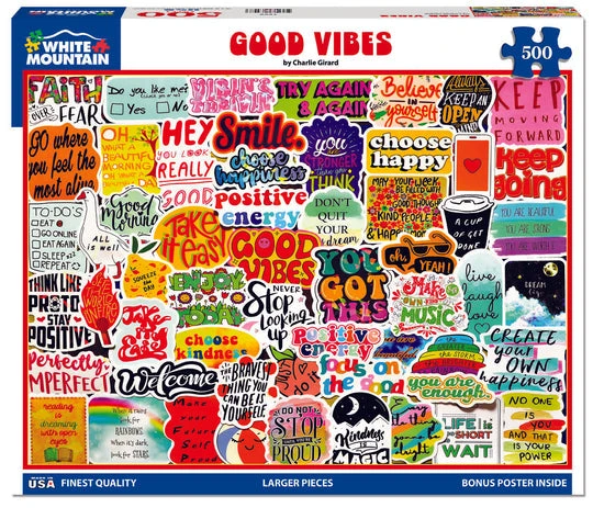 Good Vibes Puzzle - 500 Piece 1 Good Vibes Puzzle - 500 Piece
