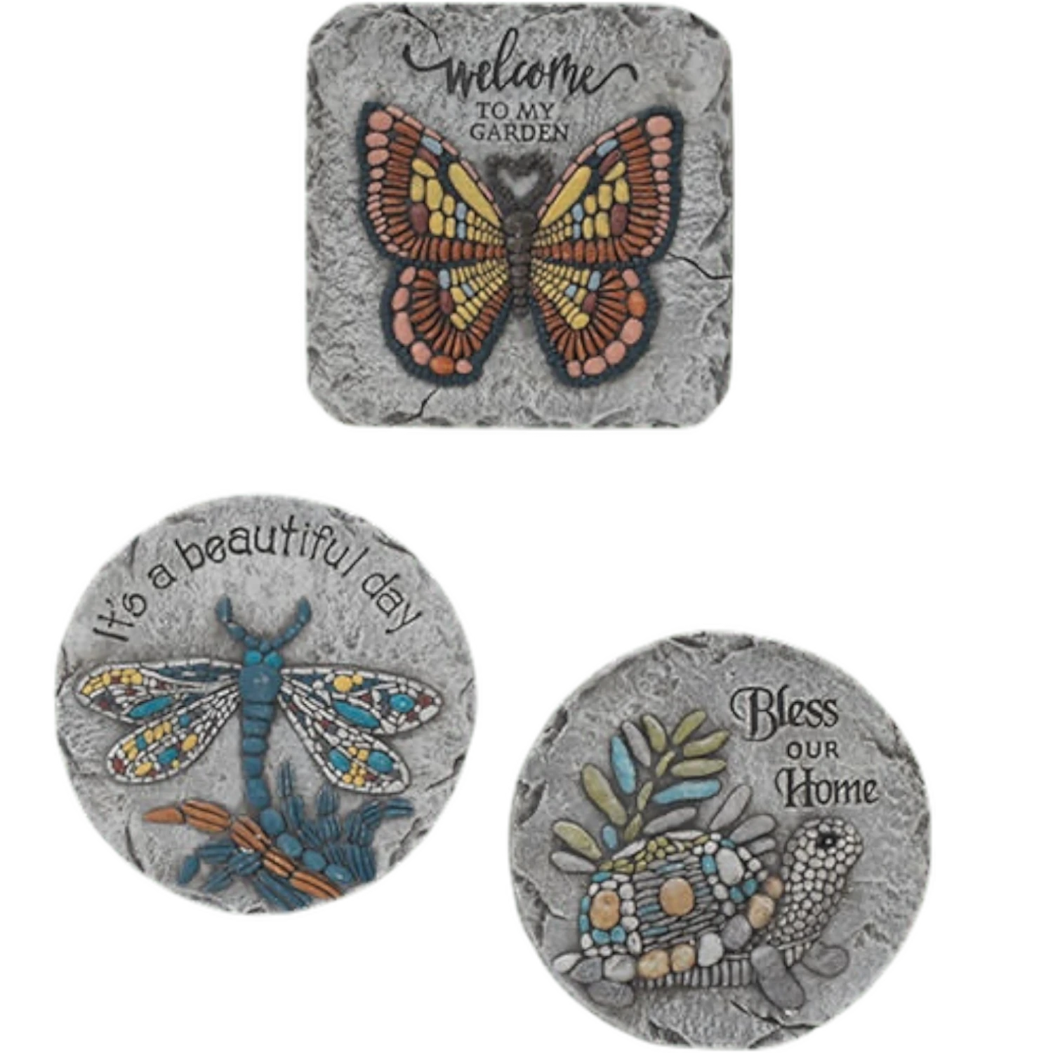 Cement Garden Friends Stepping Stone - 2 Cement Garden Friends Stepping Stone - - Image 2