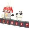 Kurt Adler Country/Welcome Block Sign Ornament - Country