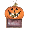 Wooden Halloween Ornament - Jack-o-Lantern