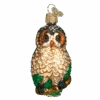 Spotted Owl Glass Ornament