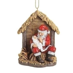 Roman Hush Baby Jesus - Santa With Christ Child Ornament