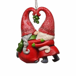 Gnomes Under The Mistletoe Ornament