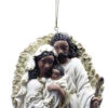 Kurt Adler African American Ivory And Gold Holy Family Ornament -