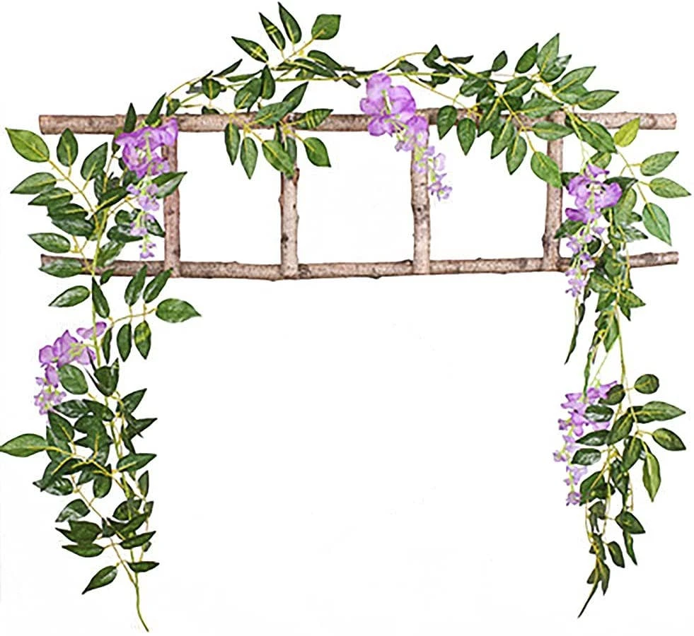Artificial Wisteria Bean Curd Vine Flower Rattan - 1 Artificial Wisteria Bean Curd Vine Flower Rattan -