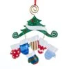 Kurt Adler Dangling Mittens Family Ornament- Family Of 6