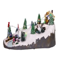 Kurt Adler Skiing Village With Motion - Music - Lights -Toy Series Store zrkdrxhpxmgzzjepxyvr