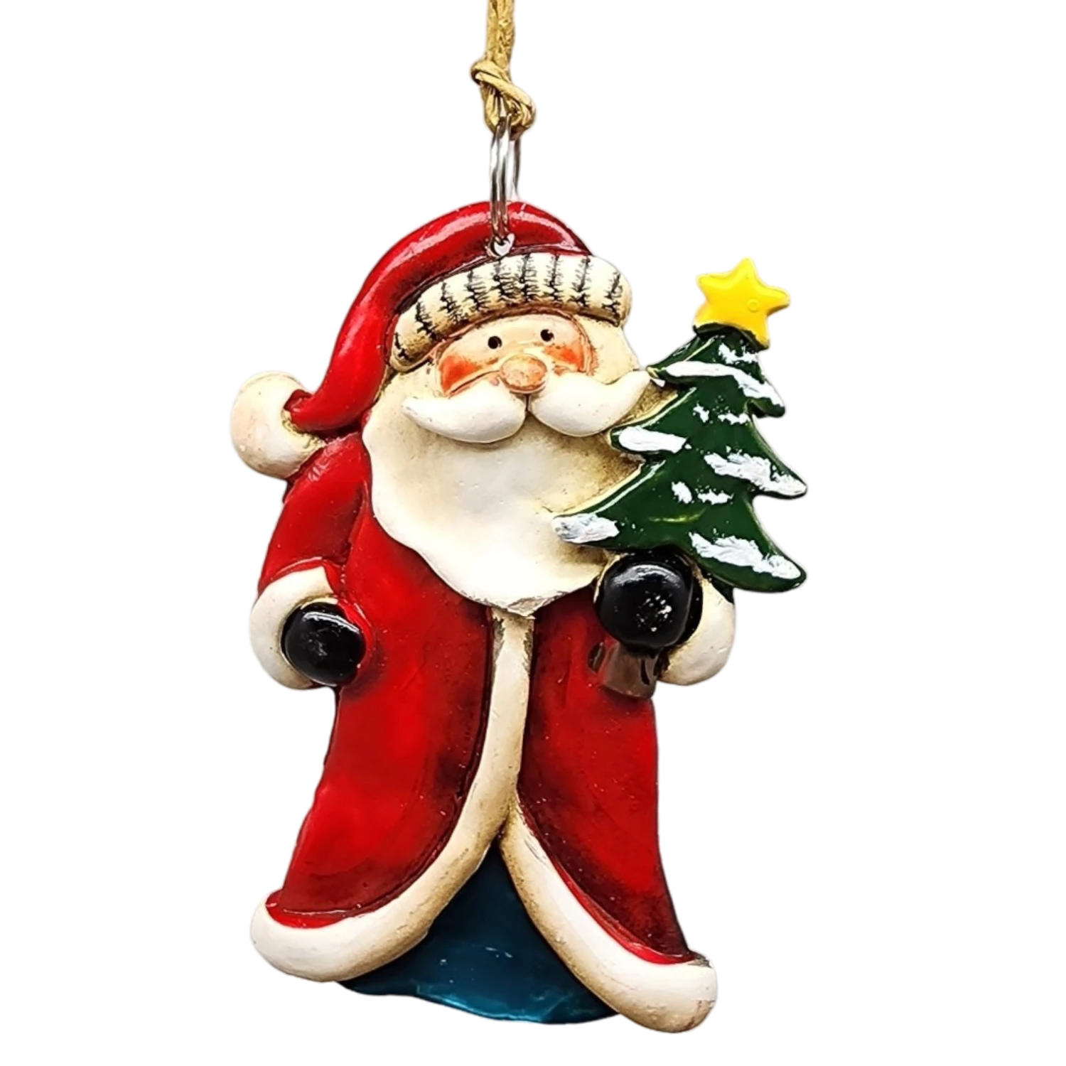 Clay-Style Santa Ornament - Christmas Tree 1 Clay-Style Santa Ornament - Christmas Tree